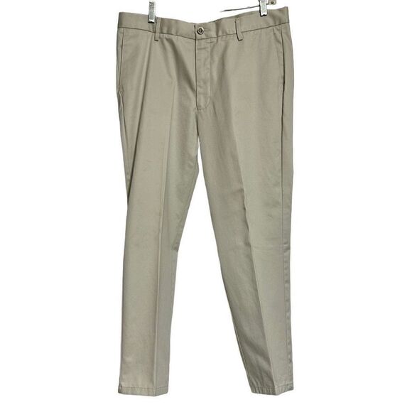 Dockers Flat Front Pants Men's Size 36x30 Cream Khaki Slim Fit Bottoms - Picture 6 of 10
